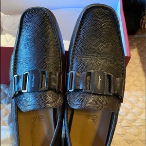 Men Ferragamo brown leather